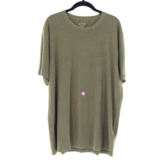 J. Crew Tall Hemp Organic Cotton Tee Mens TXL Green Eclectic Grandpa Vintage NWD - Picture 4 of 8